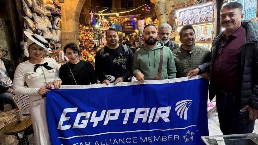 مصر للطيران تنظم رحلة تعريفية لعدد من وكلاء السياحة والسفر من دولة قطر