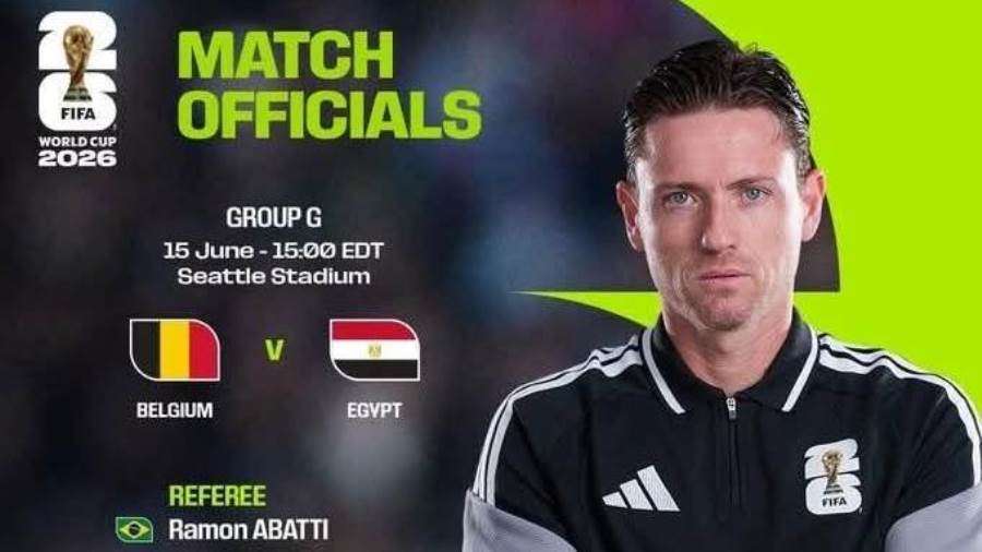 أباتي حكماً لمباراة منتخب مصر أمام بلجيكا في مستهل مشواره بالمونديال