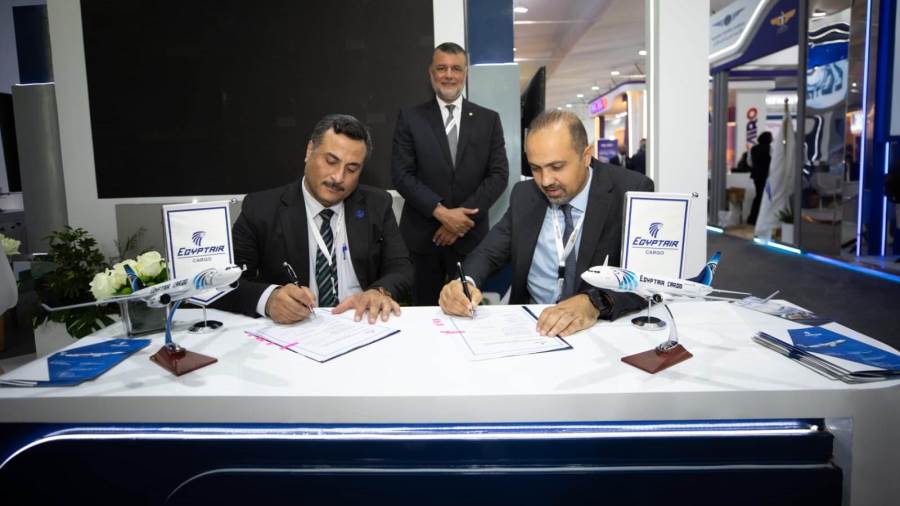 مصر للطيران للشحن الجوي تختتم «معرض العلمين الدولي للطيران والفضاء 2026» بنتائج تجارية وتوسعات دولية جديدة