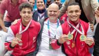 احتفالات في البعثة المصرية لرفع الأثقال بـ ذهبيات عبدالرحمن وأرقام عبدالراضي ببطولة العالم للناشئين 