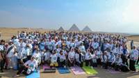 سفارة الهند تحتفل باليوم العالمي الثاني عشر لليوجا 2026 عند أهرامات الجيزة