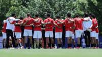 إلغاء مران منتخب مصر بعد ساعة بسبب عاصفة رعدية استعدادا للأرجنتين