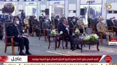 الرئيس السيسي: نسعى لتطوير بحيرة المنزلة بشكل يجعلها بيئة استثمارية للصيد