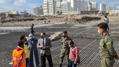 رئيس جامعة دمنهور يتفقد مشروع إنشاء كلية الطب و المستشفى الجامعى بالمحافظة