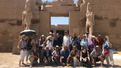 تفقد أعمال ترميم معابد الكرنك 