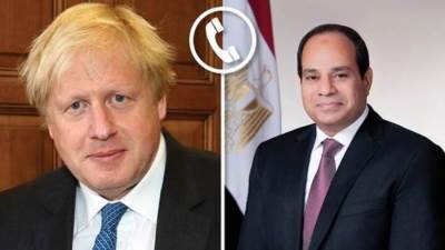 السيسي يتلقى اتصالاً هاتفياً من رئيس الوزراء البريطاني