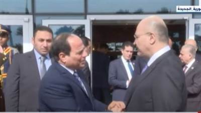 قمة ثلاثية لمصر والعراق وقطر على هامش مؤتمر بغداد للتعاون  