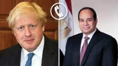 الرئيس السيسى يبحث مع جونسون ملف سد النهضة.. ويشدد على أهمية الأمن المائى لمصر