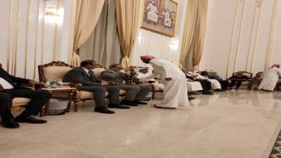 بحضور سعفان.. مجلس إدارة "العمل العربية" ضيوف شرف على مائدة عشاء وزير العمل القطري بقطر