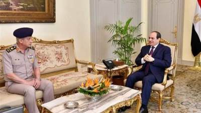 الرئيس السيسي يستقبل الفريق أول محمد زكى وزير الدفاع والإنتاج الحربى
