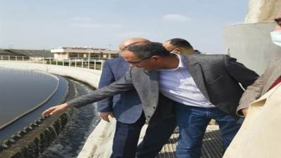 مسئولو المرافق ب"الإسكان" يتفقدون محطة معالجة صرف صحي الجبل الأصفر