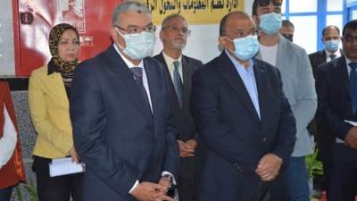 وزير التنمية المحلية يتفقد وحدة المتغيرات المكانية بمبنى الديوان العام لمحافظة المنيا