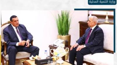 وزير التنمية المحلية يستقبل رئيس الأكاديمية العربية للعلوم والتكنولوجيا