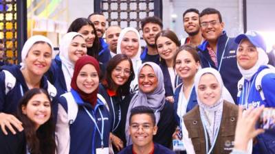 القباج تلتقى مُمثلى مؤسسات المجتمع المدنى بالمنطقة الزرقاء فى قمة مؤتمر "تغير المناخ" COP-27 بشرم الشيخ