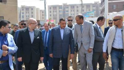 وزير التنمية المحلية ومحافظ بنى سويف يتفقدان مشروعات المبادرة الرئاسية " حياة كريمة " بقرية سدس بمركز ببا 