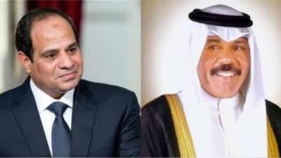 الرئيس السيسي يتبادل التهنئة بحلول شهر رمضان المبارك مع أمير الكويت