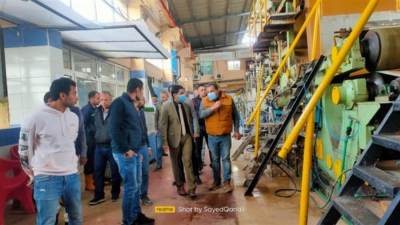 رئيس جهاز النوبارية الجديدة يتفقد مصنع للصناعات الورقية بالمنطقة الصناعية