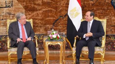 الرئيس السيسى يؤكد لـ"جوتيرش" خطورة التداعيات السلبية للتطورات الحالية على استقرار السودان