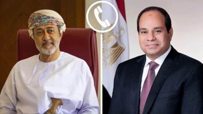 سلطان عمان يهنئ الرئيس السيسى هاتفيا بحلول عيد الفطر المبارك