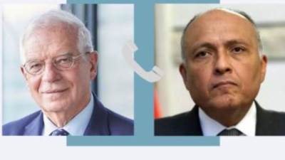 وزير الخارجية يستعرض مع مسؤول أوروبى جهود مصر لوقف إطلاق النار فى السودان
