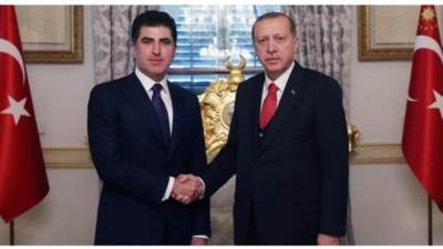 الرئيس بارزاني يبدي ثقته لفوز الرئيس أردوغان في الانتخابات التركية 