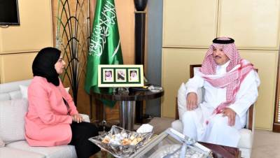 سفير السعودية لدى مصر يلتقي بنظيرته البحرينية