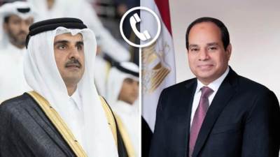 أمير قطر يهنئ السيسي بحلول عيد الفطر المبارك 
