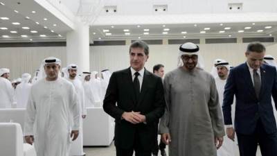 بارزاني يشارك في عزاء الشيخ سعيد بن زايد آل نهيان