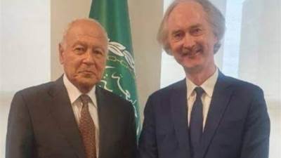 أبو الغيط يلتقي المبعوث الأممي إلى سوريا