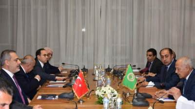 أبوالغيط يستقبل وزير خارجية تركيا ويؤكد ضرورة اغاثة سكان غزة الذين تزداد معاناتهم كل ساعة