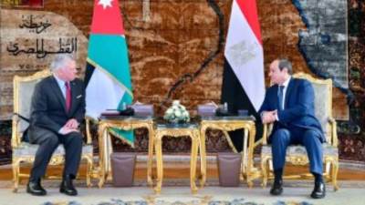 الرئيس السيسى وعاهل الأردن يؤكدان رفضهما التهجير القسرى للفلسطينيين