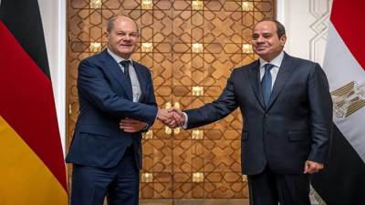 الرئيس عبدالفتاح السيسى يستقبل المستشار الألمانى أولاف شولتز لمناقشة الأوضاع فى غزة 