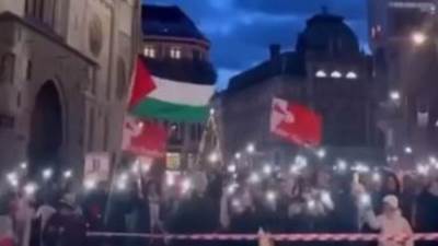 مظاهرات فى فيينا تضامنا مع الشعب الفلسطينى ضد العدوان الإسرائيلى