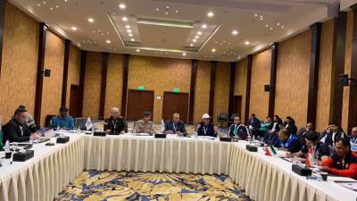 الإجتماع الفني للبطولة العربية العسكرية الثالثة للكرة الطائرة بمدينة الطائف