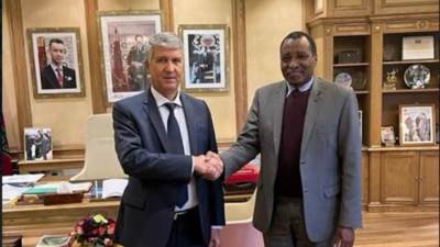 وزير الفلاحة والصيد البحري والتنمية القروية والمياه والغابات في المملكة المغربية يستقبل مدير عام المنظمة العربية للتنمية الزراعي