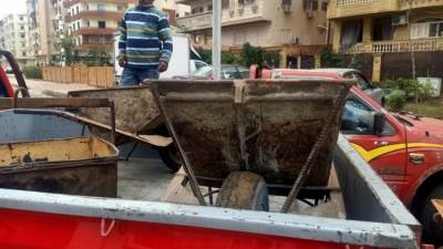 التحفظ على عدد من المعدات المستخدمة في البناء المخالف بدمياط الجديدة