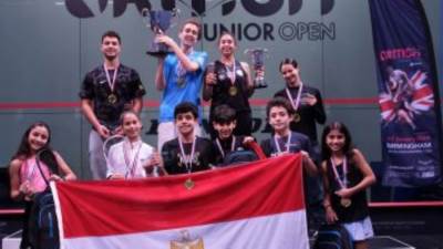  20 ميدالية.. مصر تحقق العلامة الكاملة فى بطولة بريطانيا لناشئى الاسكواش 