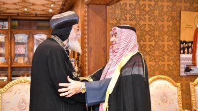 البابا تواضروس يستقبل بهبهاني للتهنئة بعيد الميلاد المجيد 
