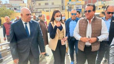 وزير الصحة والسكان ونائب محافظ البحيرة يتفقدان وحدة طب الأسرة بقرية الأبعادية بدمنهور