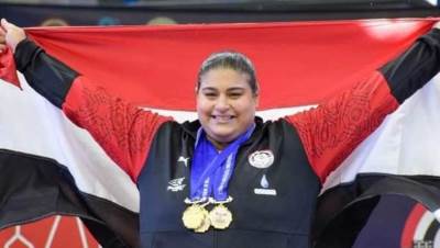 حليمة عبدالعظيم تتوج بثلاث ميداليات ذهبية في بطولة إفريقيا لرفع الأثقال 