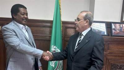 السفير لعجوزي يستقبل رئيس الجمعية الإفريقية الشرق أوسطية للجهاز الهضمي