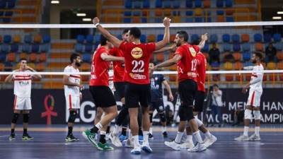 الأهلى يهزم الزمالك ويتوج بكأس مصر للكرة الطائرة للرجال 