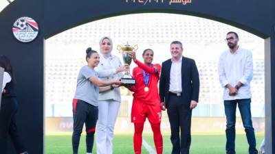 لاول مرة في تاريخه.. توت عنخ آمون يجمع الثنائية المحلية ويتوج بكأس مصر