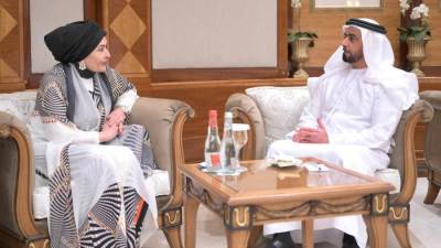 مؤتمر الإتحاد العربي للإقتصاد الرقمي بمركز دبي التجاري برعاية سمو الشيخ سيف بن زايد آل نهيان وبحضور الشيخة نوال الحمود الصباح