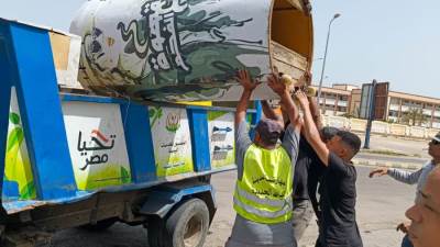 حملات مستمرة لإزالة مخالفات البناء والاشغالات بدمياط الجديدة