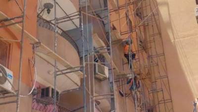 متابعة أعمال دهانات الطريق الدائري بمشروع تحسين الرؤية البصرية 