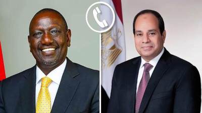  الرئيس السيسى ونظيره الكينى يبحثان هاتفيًا الموضوعات المطروحة على الساحة الأفريقية 