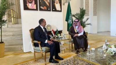 خلال زيارته إلى الرياض.. وزير الخارجية والهجرة يجتمع مع وزير التجارة السعودي