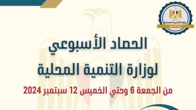 بالإنفوجراف.. "التنمية المحلية × أسبوع