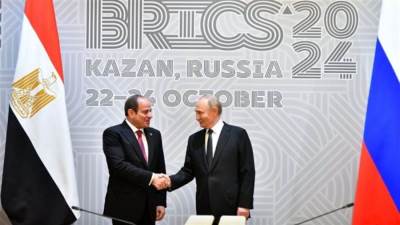 بوتين للرئيس السيسى: انضمام مصر لتجمع بريكس يمثل إضافة لمسارات عمله 